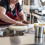 Brimbelle - Préparation de la tarte aux myrtilles
