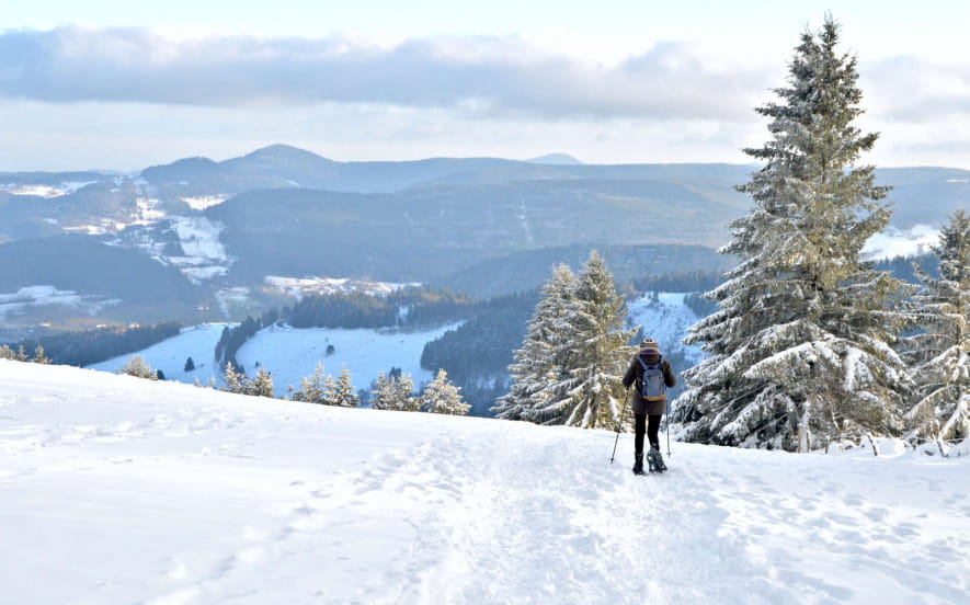 Schneeschuhe Wanderung im Tal von Kaysersberg